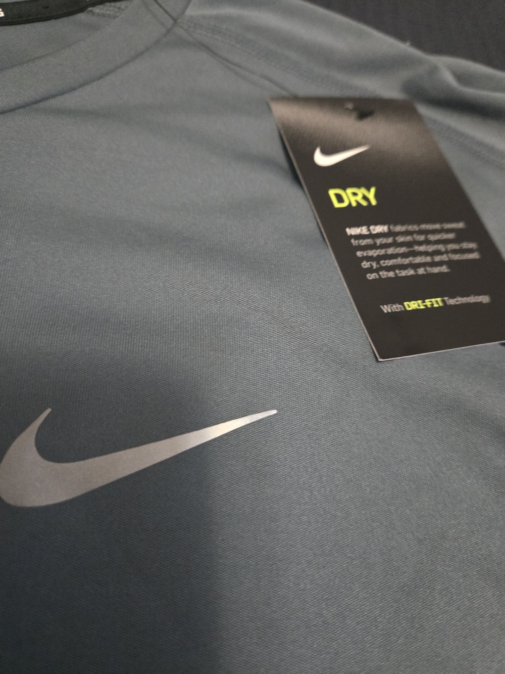 Nike Dri-FIT Long Sleeve Running Tee — Slate Blue - Picture 4 of 8
